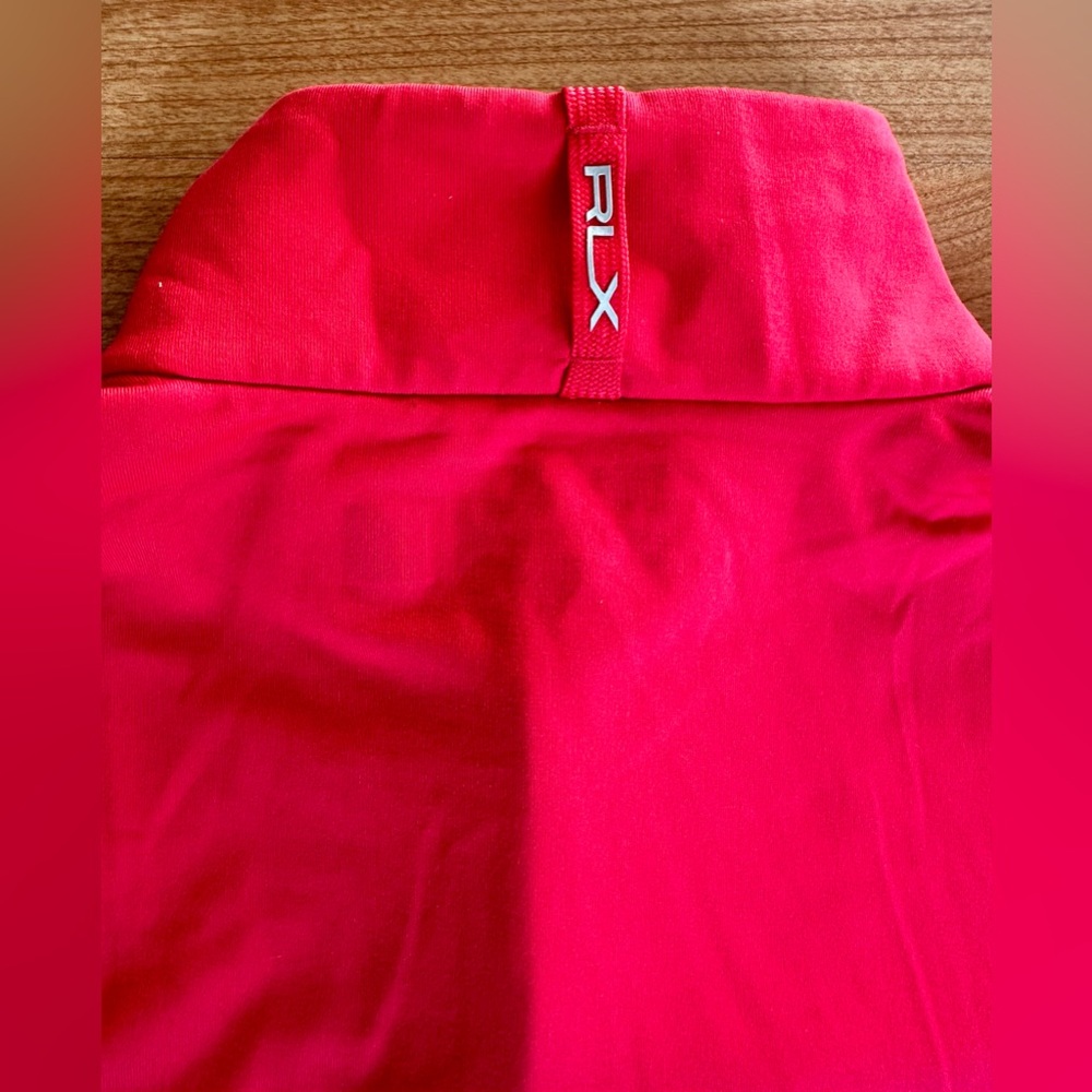 RLX Ralph Lauren Womans Size S 1/4 Zip Red Golf Polo Shirt - Picture 9 of 10